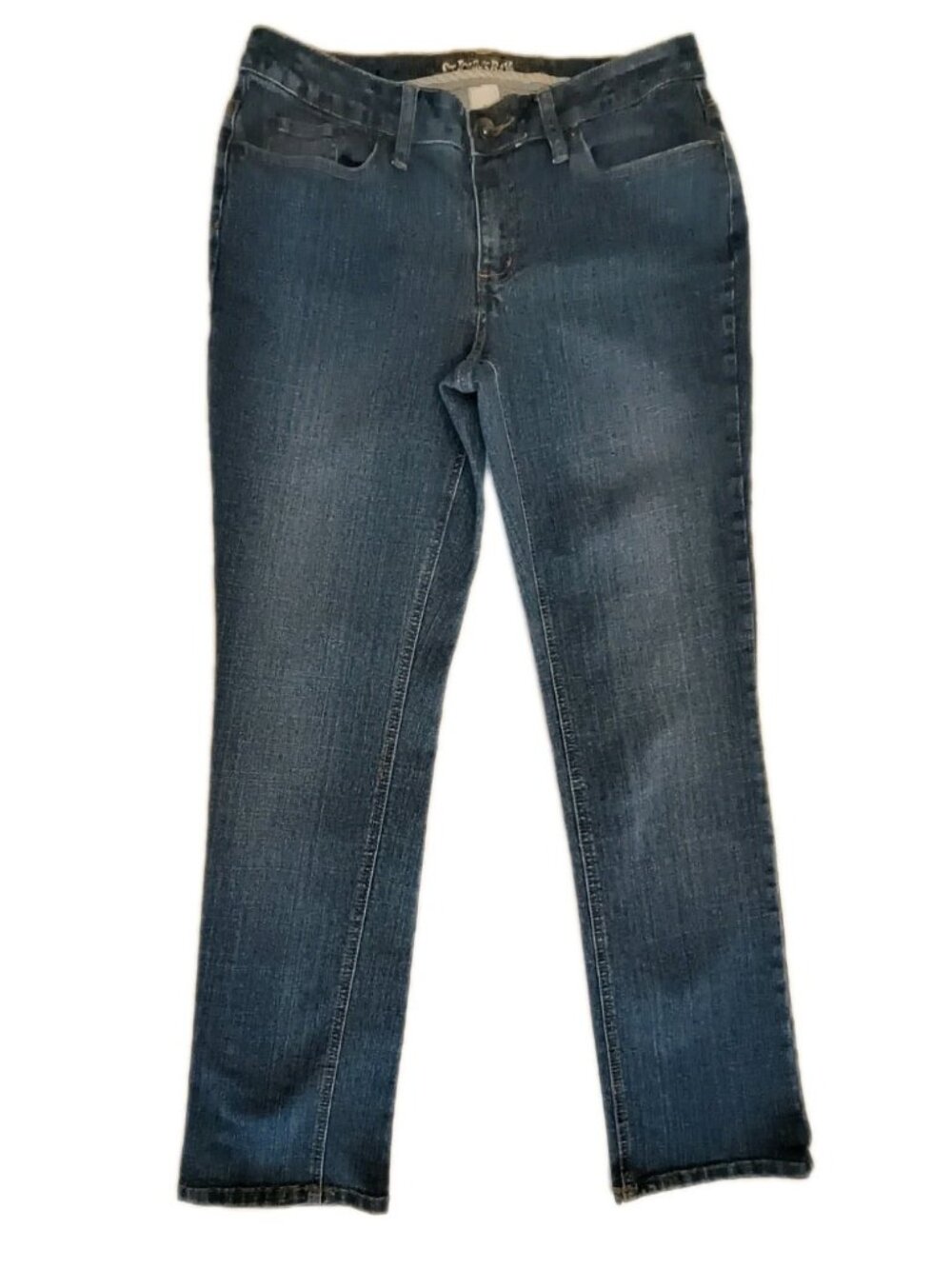 St. John's Bay Jeans Women Size 8 Blue Dark Wash  Straight Denim Pants